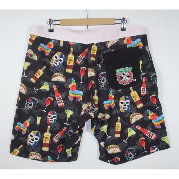 Dixxon Swim Trunks Board Shorts Fiesta Tequila Cocktails Luchador Men's 38 - Picture 5 of 7